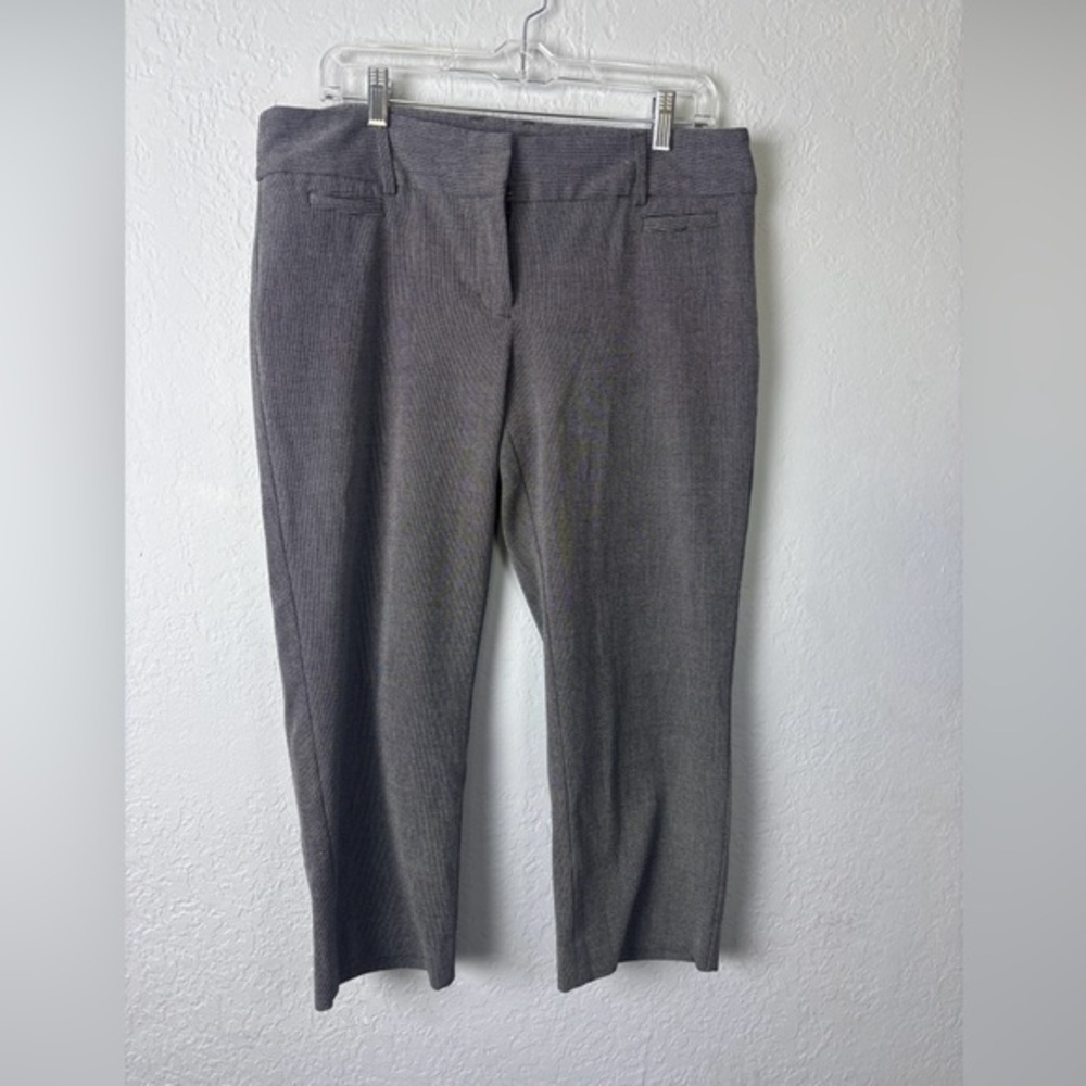 Express Design Studio Womens Size 10 Editor Cropped Dress Pants CUFFED‎ Gray